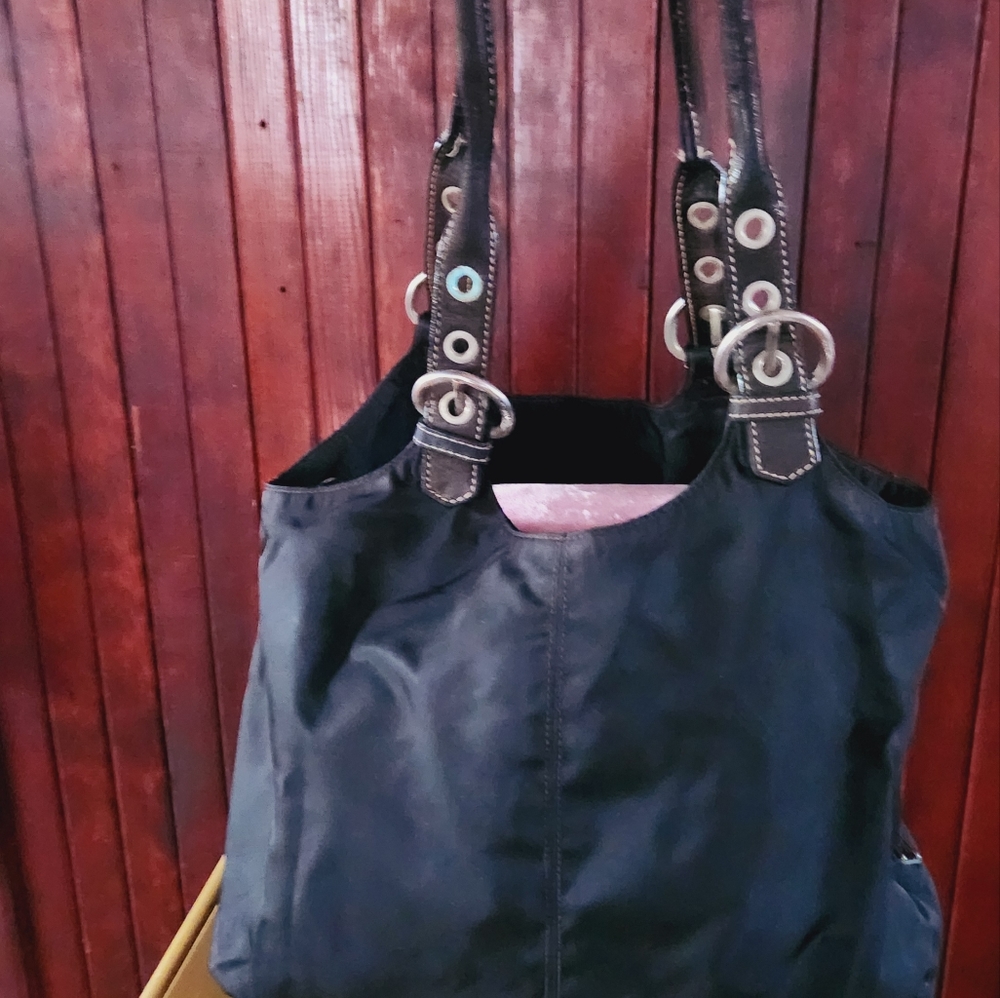 Prada Black Nylon Satchel Style Handmade Vintage Circa 90's